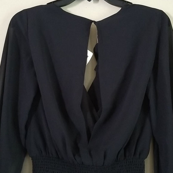 💙HP💙 Haute Hippie Smocked Waist Solid Mini Dress - Picture 14 of 16